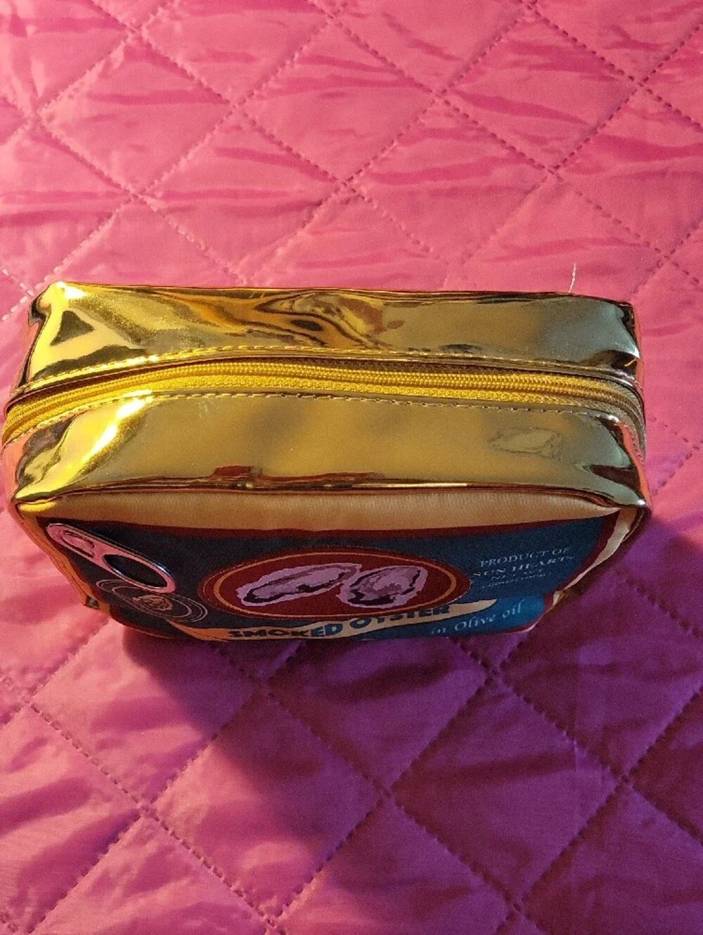 Marushin Yum Food Inspire Smoked Oyster Travel Bag Gold